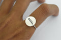 Plain Silver Coral Stamp Ring .925 Sterling Silver