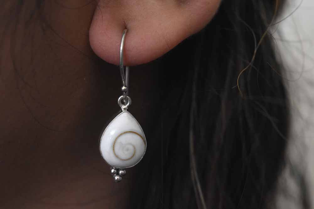 Shiva Shell Earring .925 Sterling Silver