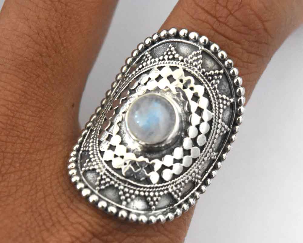 Casting Ring + Moonstone .925 Sterling Silver