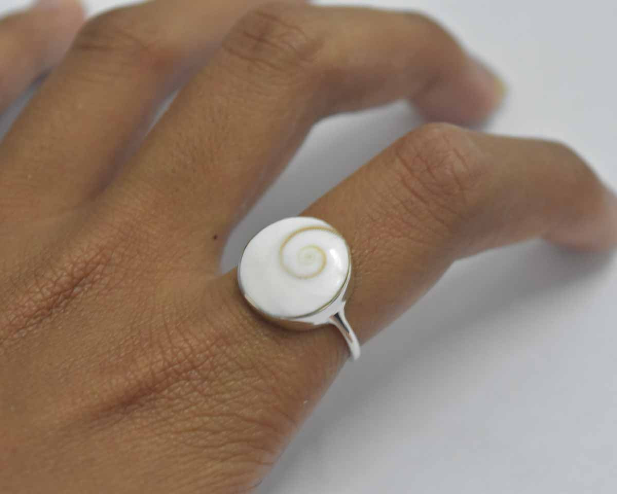 Shiva Shell Ring .925 Sterling Silver