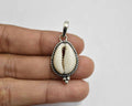 Cowrie Shell Big Pendant .925 Sterling Silver