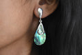 Paua Shell Earring .925 Sterling Silver