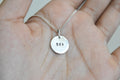 Plain Silver Sea Stamp Pendant .925 Sterling Silver