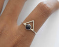Onyx Ring .935 Sterling Silver