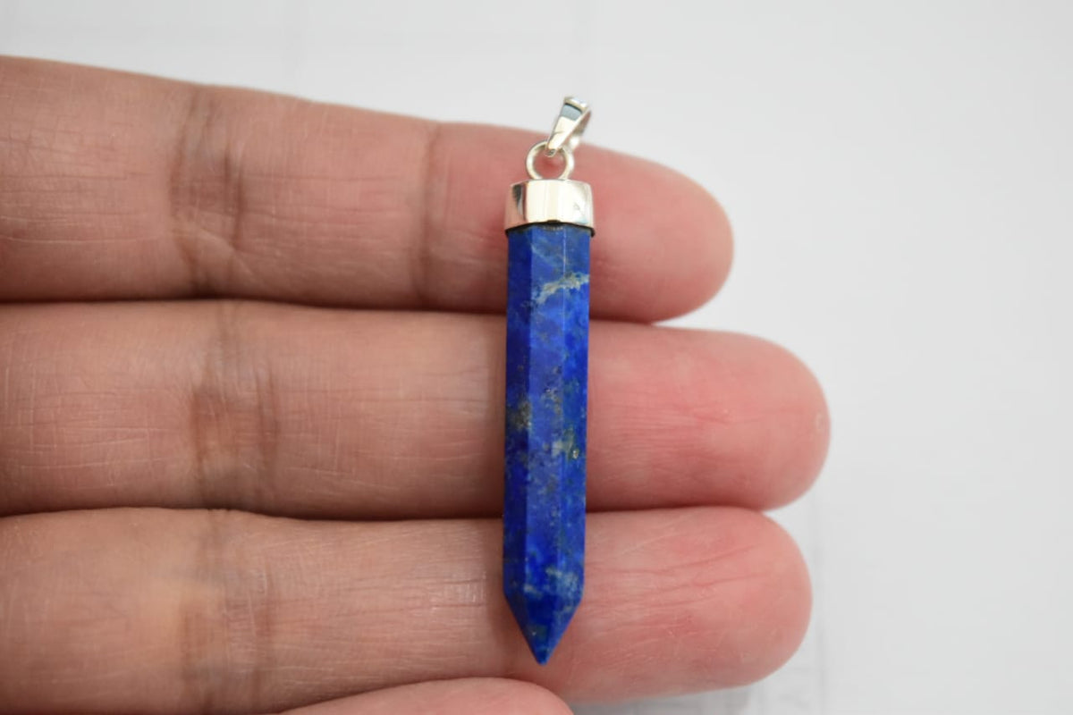 Crystal Lapiz Pendant .925 Sterling Silver