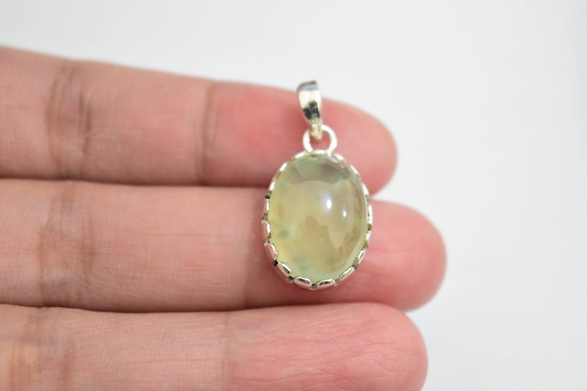 Prehnite Pendant .925 Sterling Silver