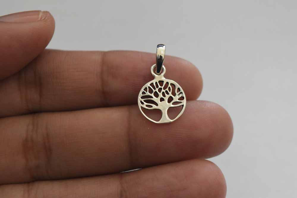 Plain Silver Tree Of Life Pendant .925 Sterling Silver