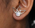R.Moonstone Earring .925 Sterling Silver