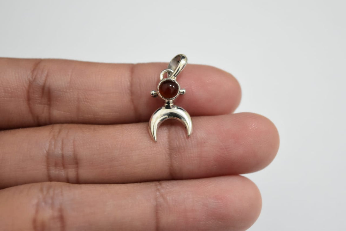 Garnet Pendant .925 Sterling Silver