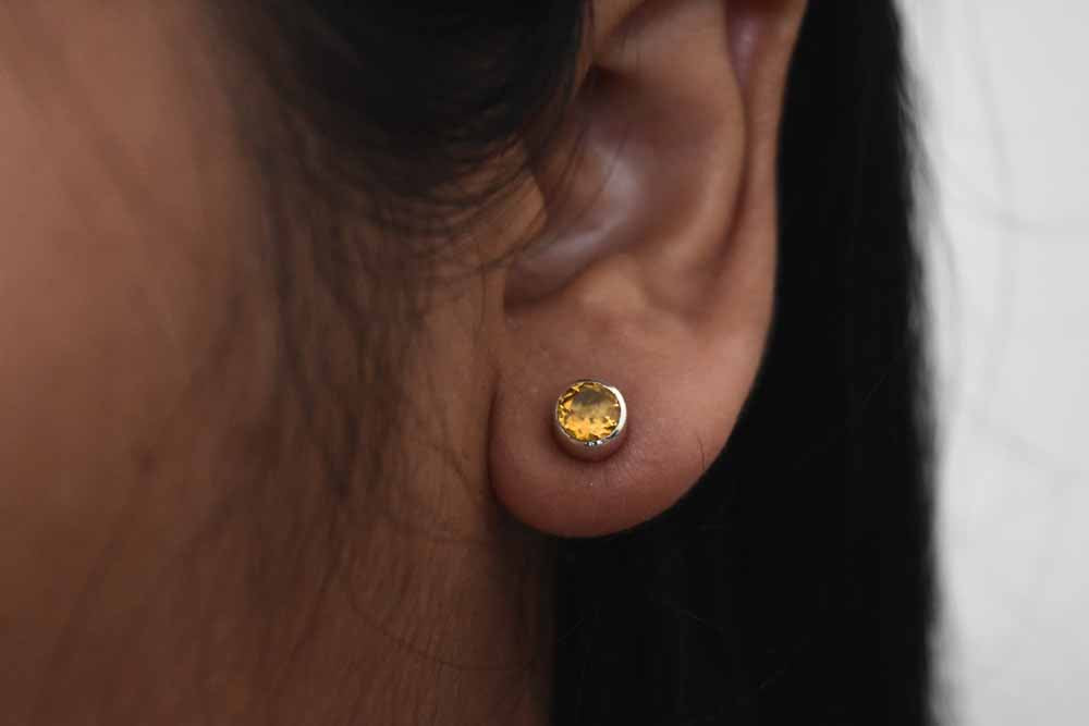 Citrine Earring .925 Sterling Silver