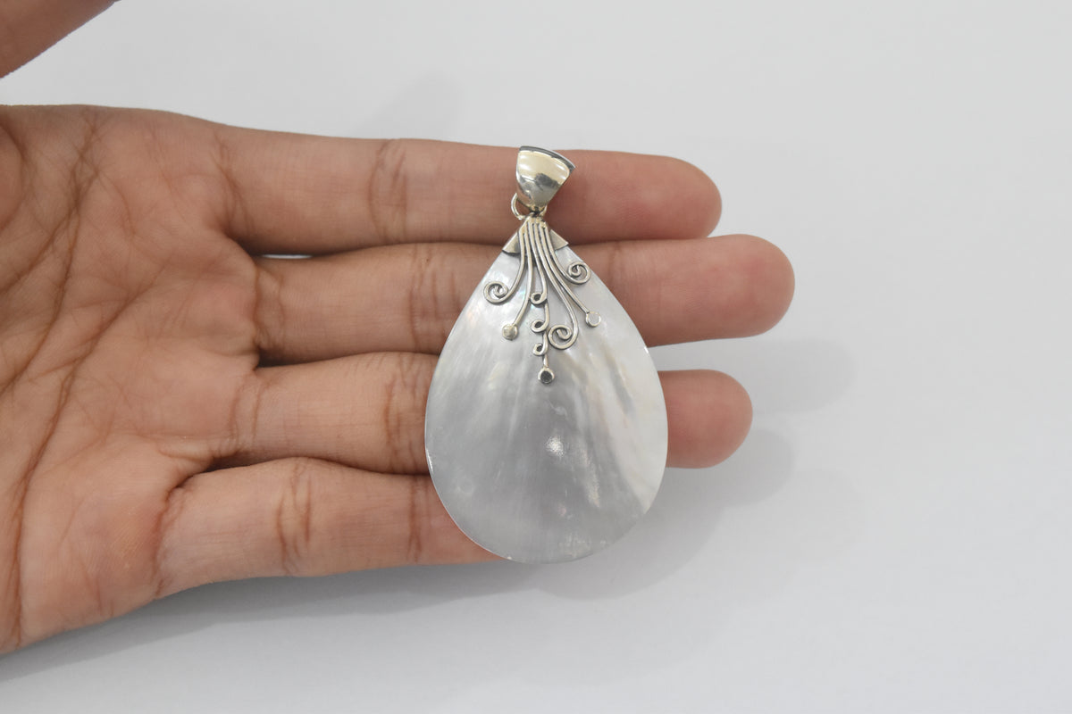 MOP Shell Pendant .925 Sterling Silver