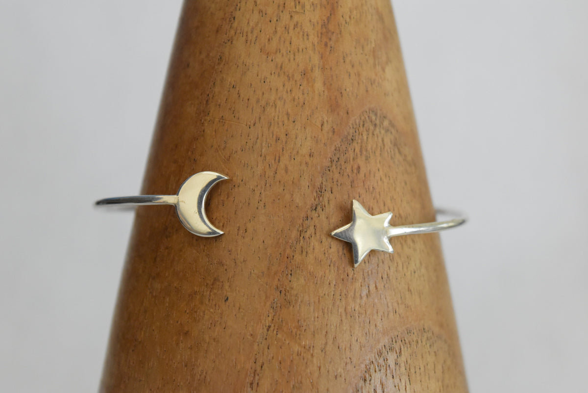 Moon Star Bracelet .925 Sterling Silver