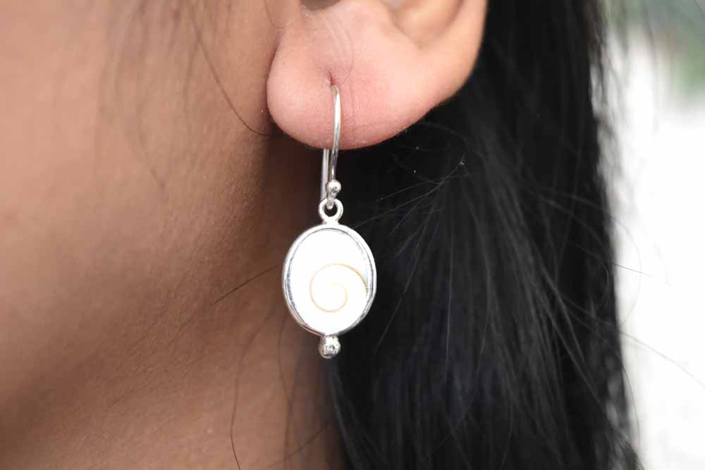 Shiva Shell Earring .925 Sterling Silver