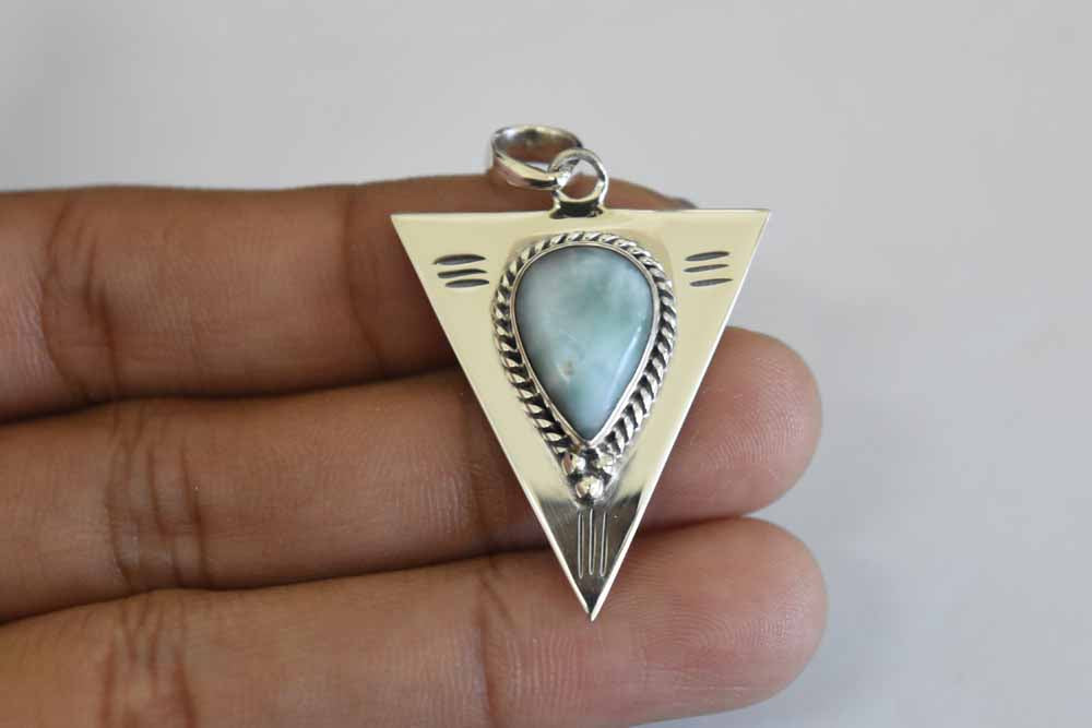 Larimar Pendant .925 Sterling Silver