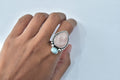 Rose Quartz Ring .925 Sterling Silver
