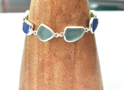 Seaglass Plipit Bracelet .925 Sterling Silver