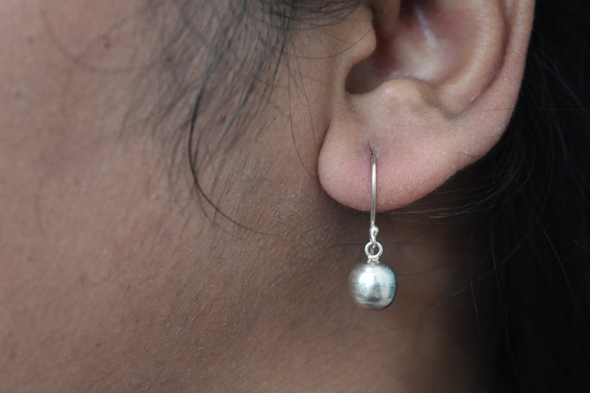 Plain Silver Medium Earring .925 Sterling Silver