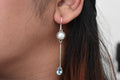 Pearl + Topaz Earring .925 Sterling Silver