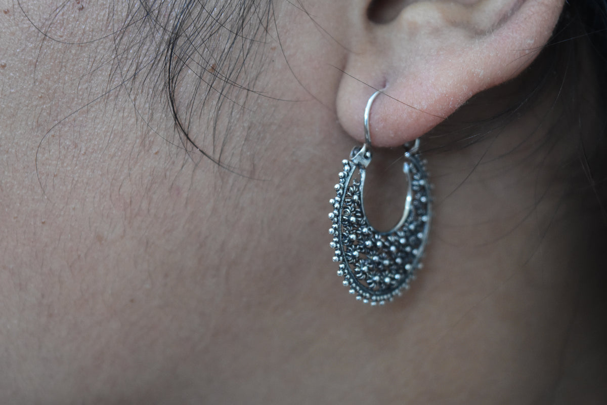 Plain Silver Earring .925 Sterling Silver