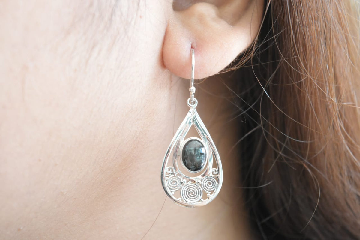Onyx Earring .925 Sterling Silver