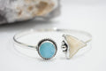 Larimar + Shark Bracelet .925 Sterling Silver