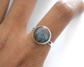 Labradorite Ring .925 Sterling Silver
