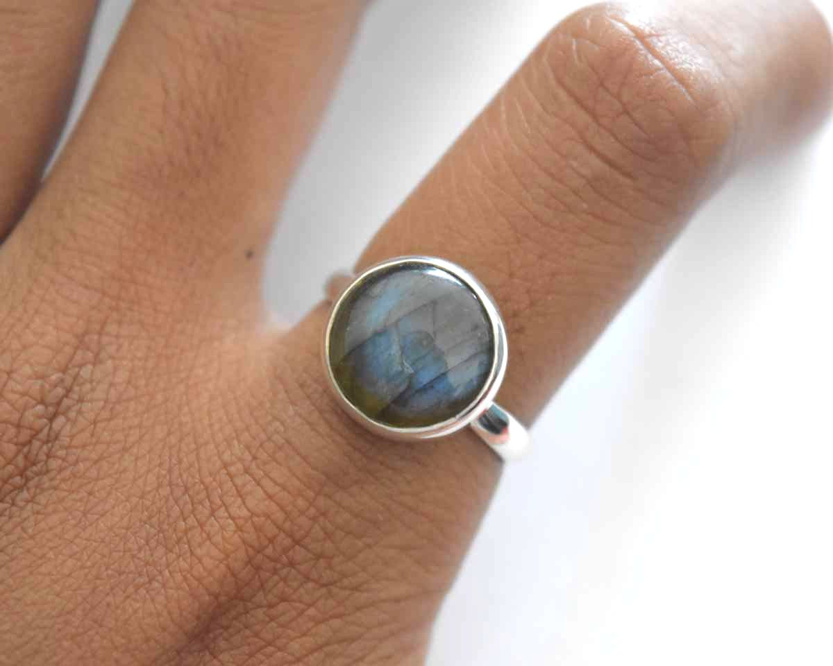 Labradorite Ring .925 Sterling Silver