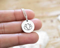 Plain Silver Lotus Pendants.925 Sterling Silver
