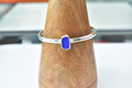 Seaglass Dark Blue Bracelet .925 Sterling Silver