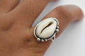 Cowrie Shell Ring .925 Sterling Silver
