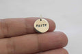 Plain Silver Faith Stamp Pendant .925 Sterling Silver