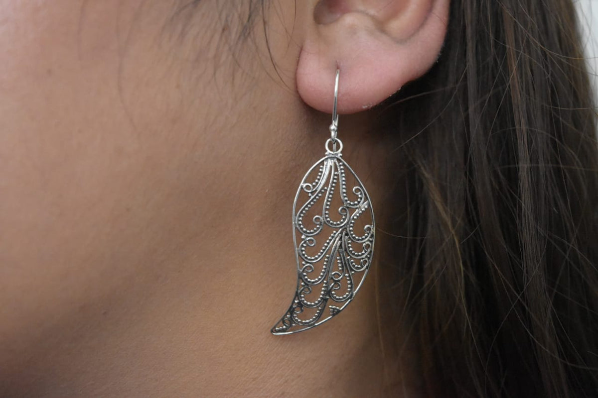 Plain Silver Earring .925 Sterling Silver