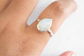 Rainbow Moonstone Ring .925 Sterling Silver