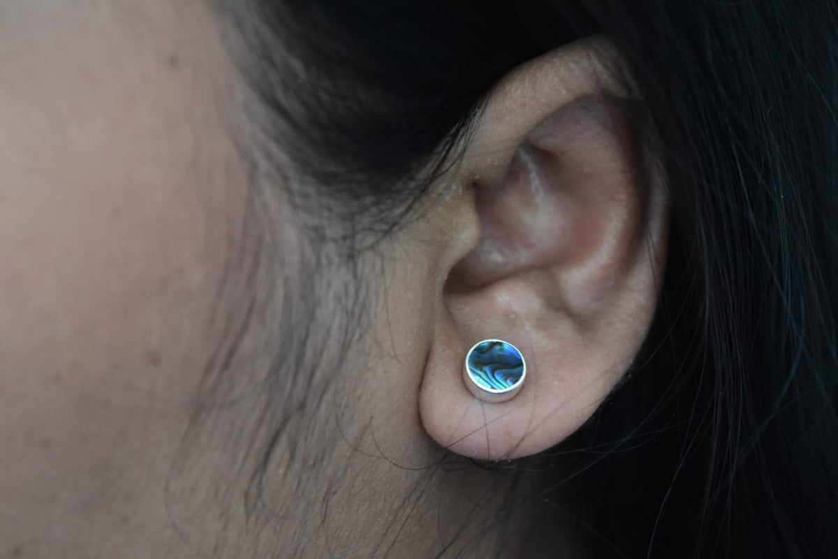 Paua Shell Earring .925 Sterling Silver