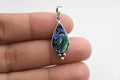 Paua Shell Pendant .925 Sterling Silver