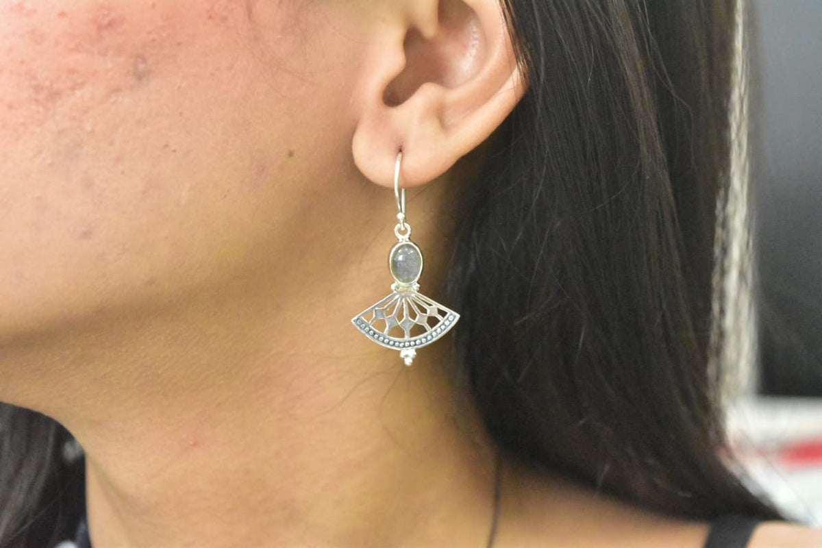 Labradorite Earring .925 Sterling Silver