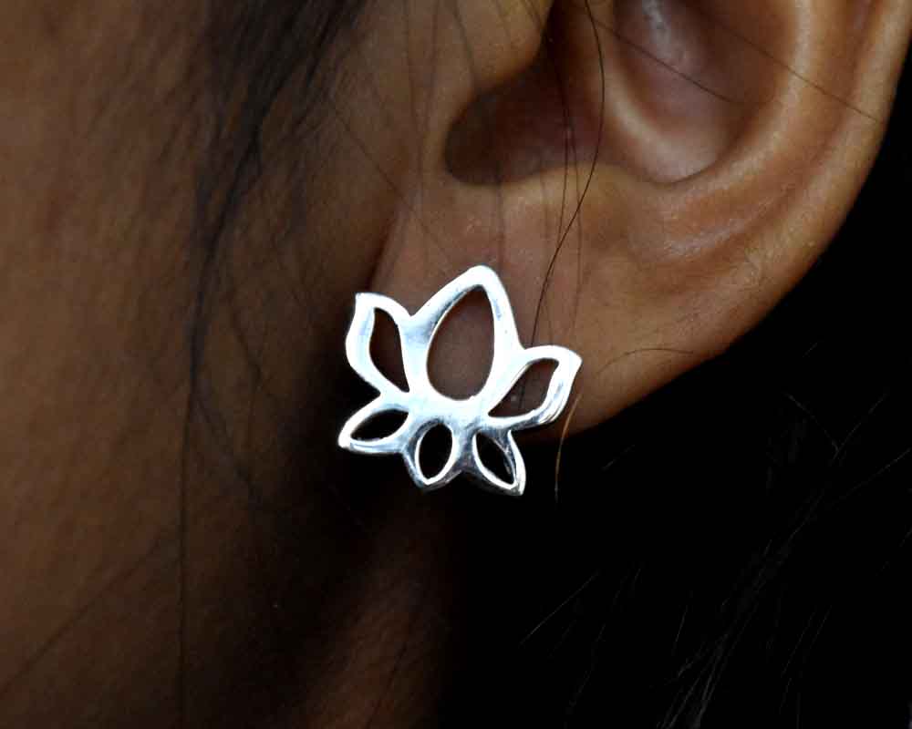 Plain Silver Earring .925 Sterling Silver