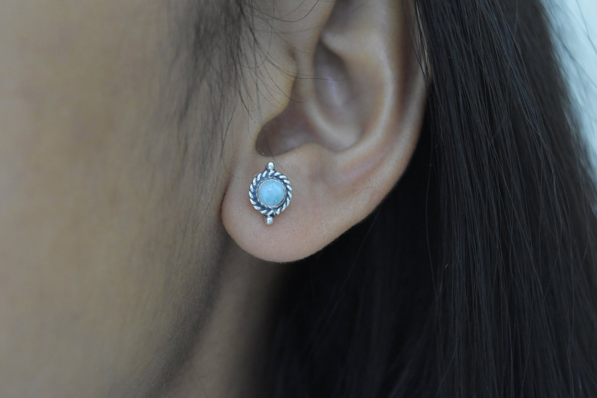 Larimar Earring .925 Sterling Silver