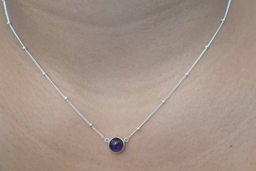 Amethyst Necklace .925 Sterling Silver
