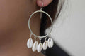 Cowrie Shell Earring .925 Sterling Silver