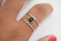 Onyx Skraf Ring .925 Sterling Silver