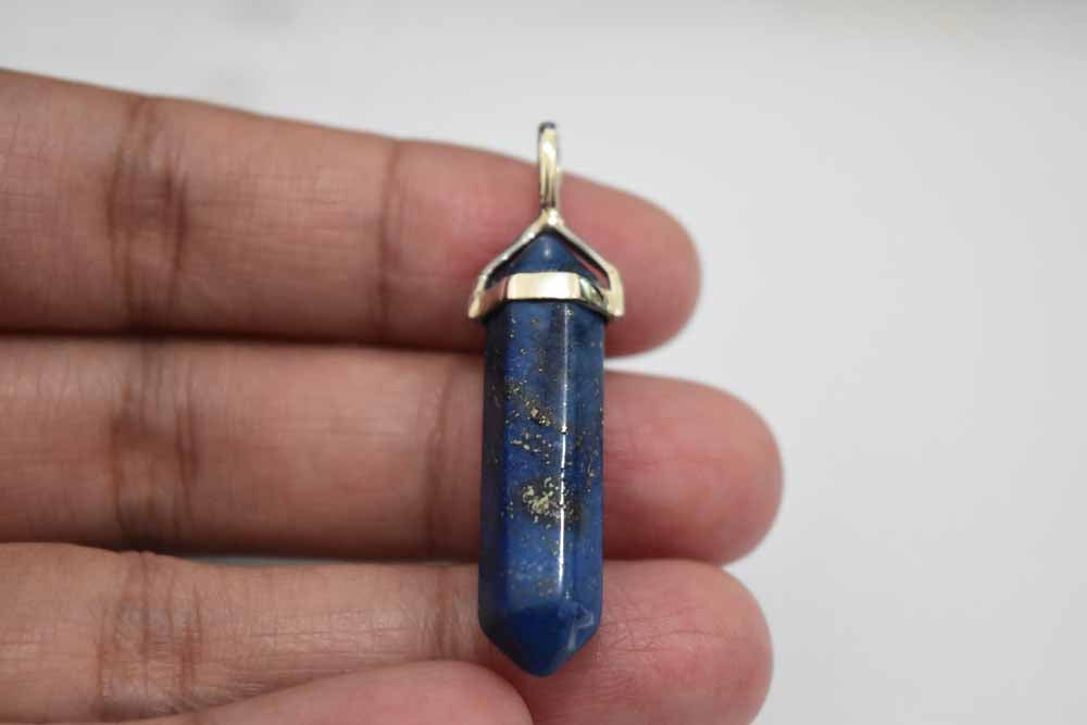 Crystal Lapiz Pendant .925 Sterling Silver