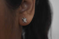 Plain Silver Turtle Stud Earring .925 Sterling Silver