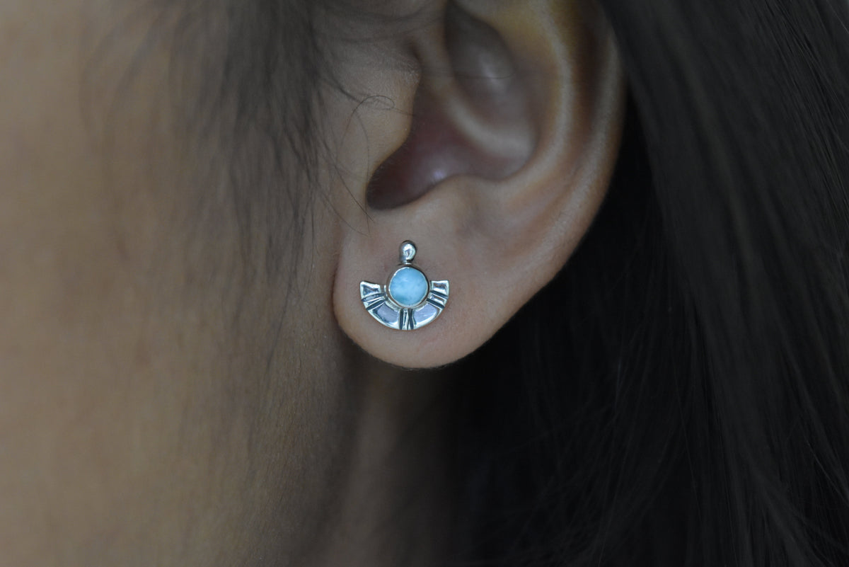 Larimar Earring .925 Sterling Silver