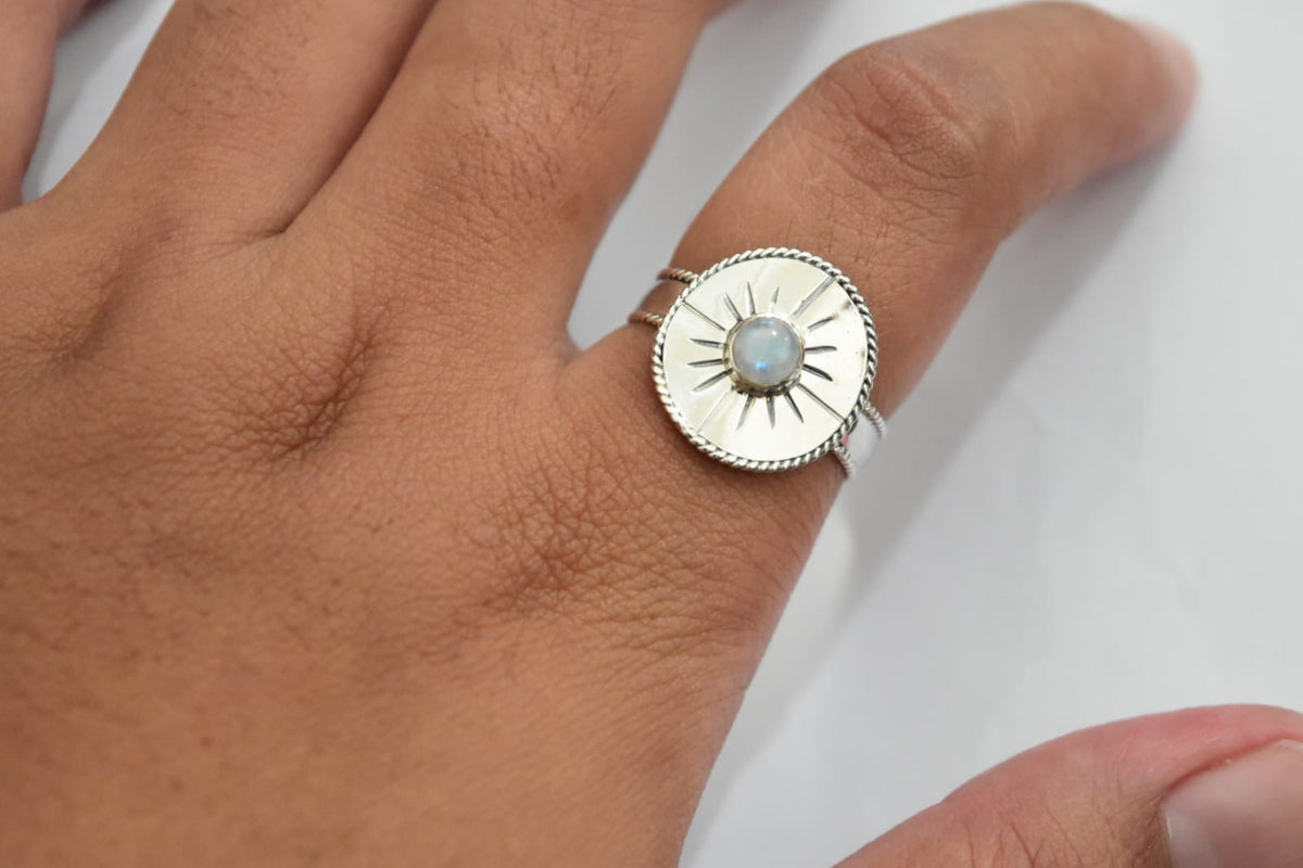 Rainbow Moonstone .925 Sterling Silver
