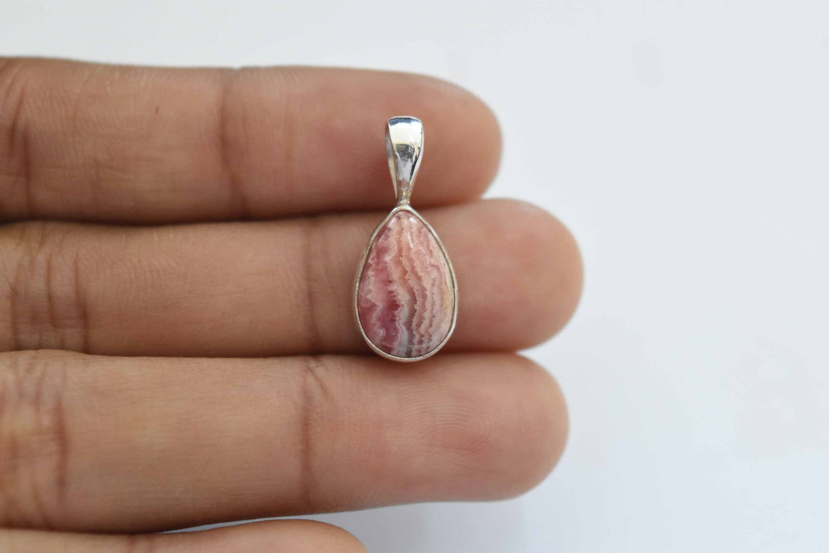 Rhodocrosite Pendant .925 Sterling Silver