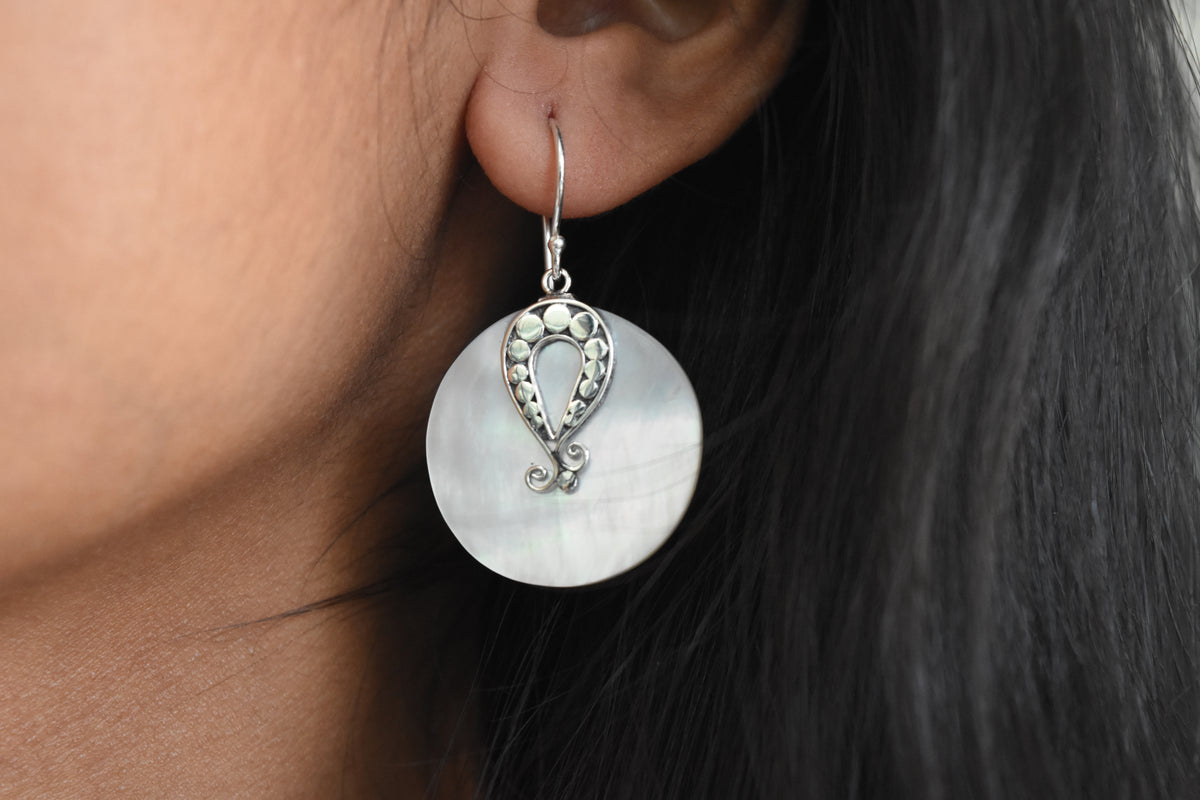 MOP Shell Earring .925 Sterling Silver