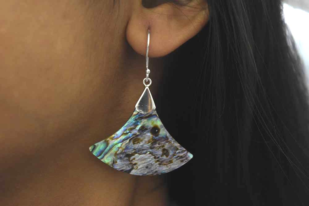 Paua Shell Earring .925 Sterling Silver