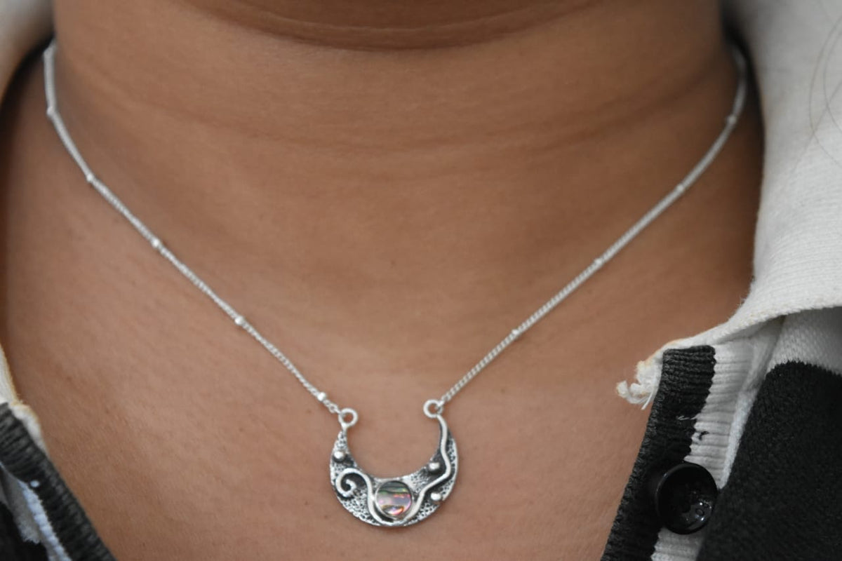Paua Necklace .925 Sterling Silver