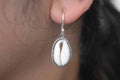 Cowrie Shell Earring .925 Sterling Silver